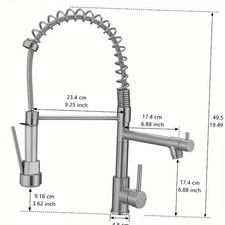 Kitchen Sink Faucet High Arc Single Handle Pull Down Sprayer Swivel Mixer