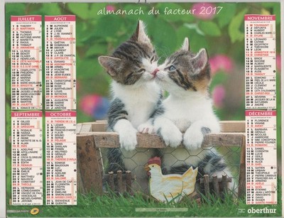 2017 - CALENDAR OF POSTS - ALMANAC MEUSE 55 - KITTEN: le Kisou - Au Jardin