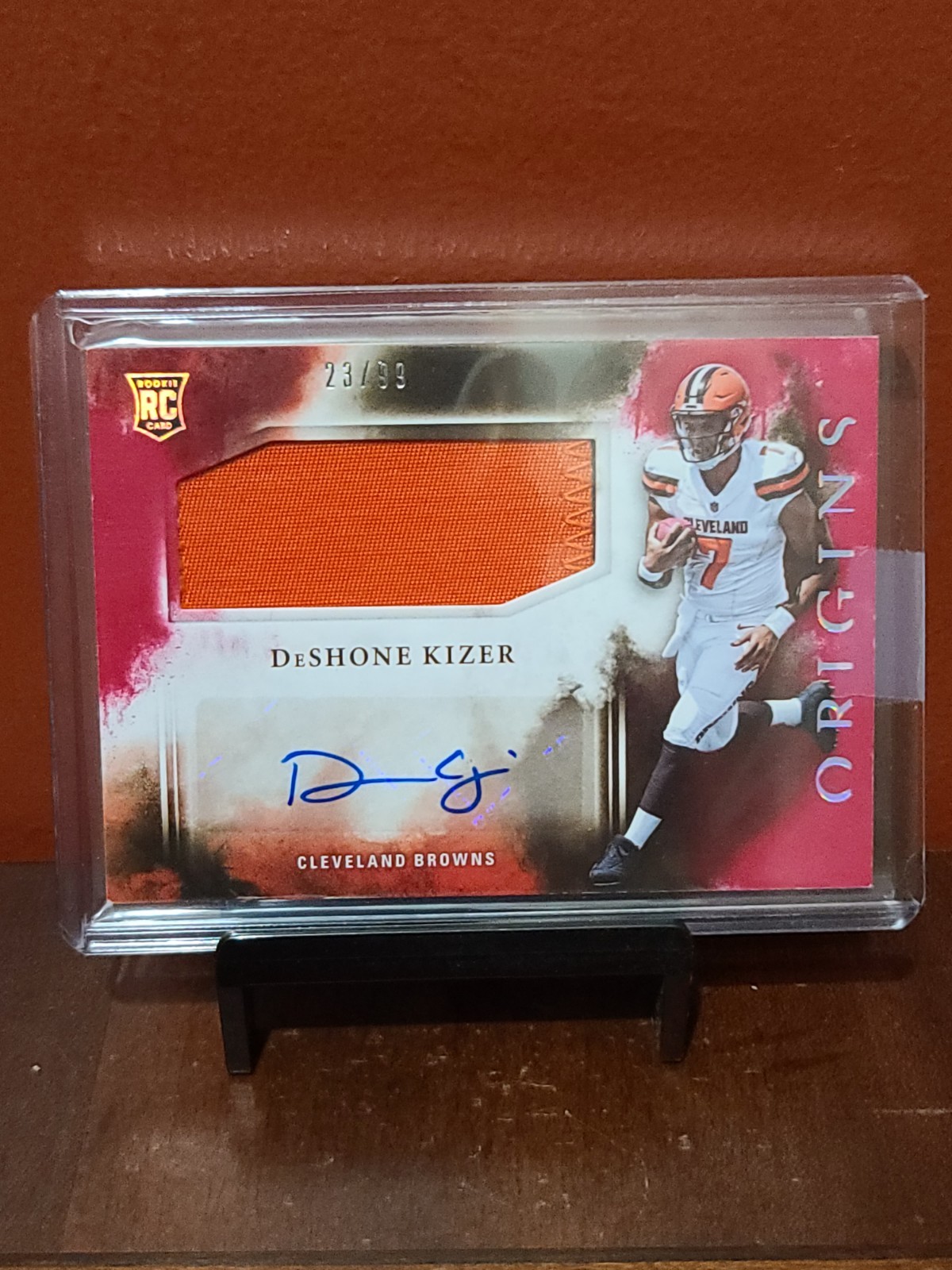 DeShone Kizer Panini Origins #103 Patch Autograph-Red