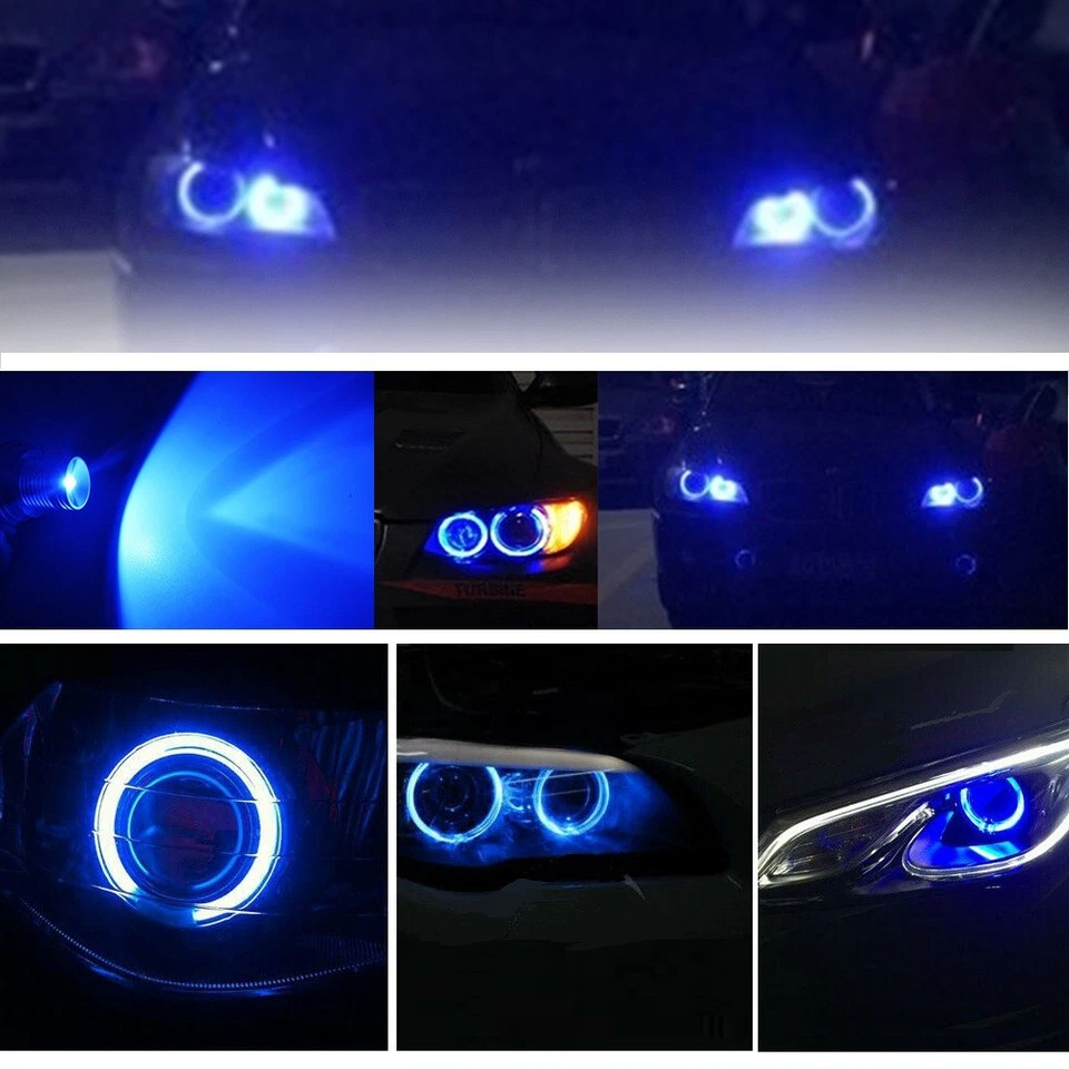 4x Luces LED azules Halo ojos de ángel para BMW E39 LCI 525i 530i 540i M5 2000-2003 Foto 4 de 4