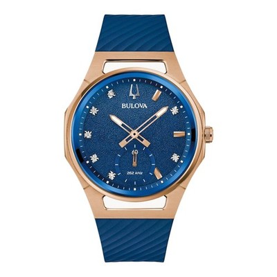Bulova CURV (Marc Anthony Edition) Women's Blue Dial Quartz Watch 97P174