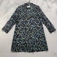 Marketplace Handwork of India Tunic Womens Size M Button Up Pockets Embroidered