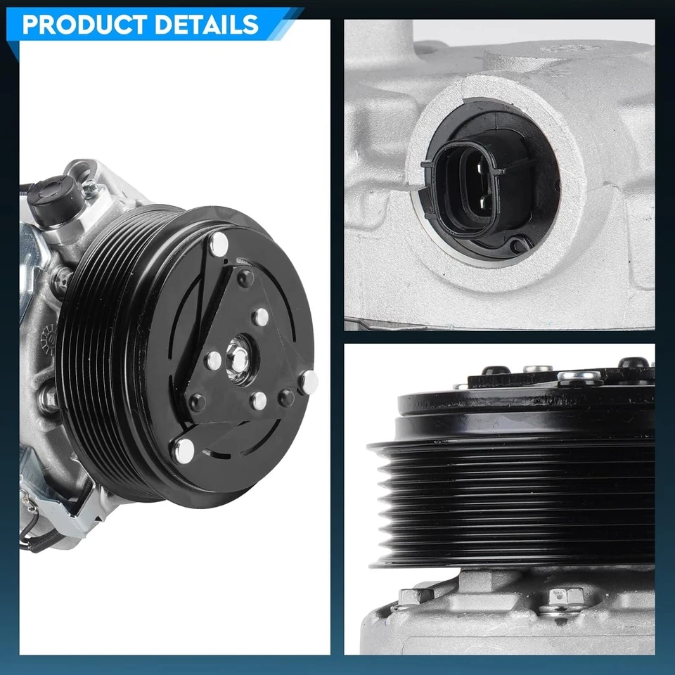 AC Compressor w/ Clutch for Lexus ES350 RX350 Toyota Camry Avalon 88320-06190 - Image 2 of 4