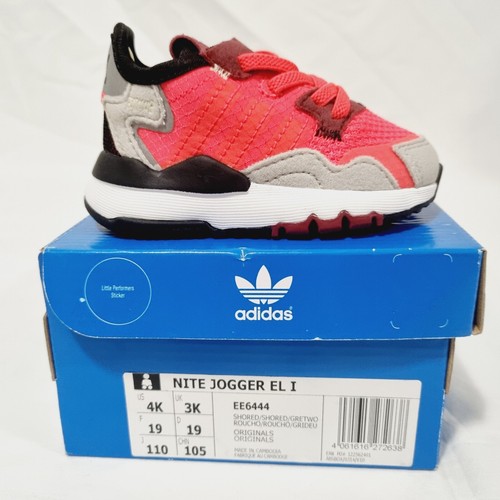 Adidas Sneakers Nite Jogger EL 1 Baby Toddler Size 4K US Red Black Shoes EE6444 - Picture 11 of 24