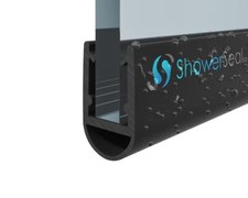 Black shower seal | bubble 7mm deep | extra long 2m shower seal |  4-10mm glass