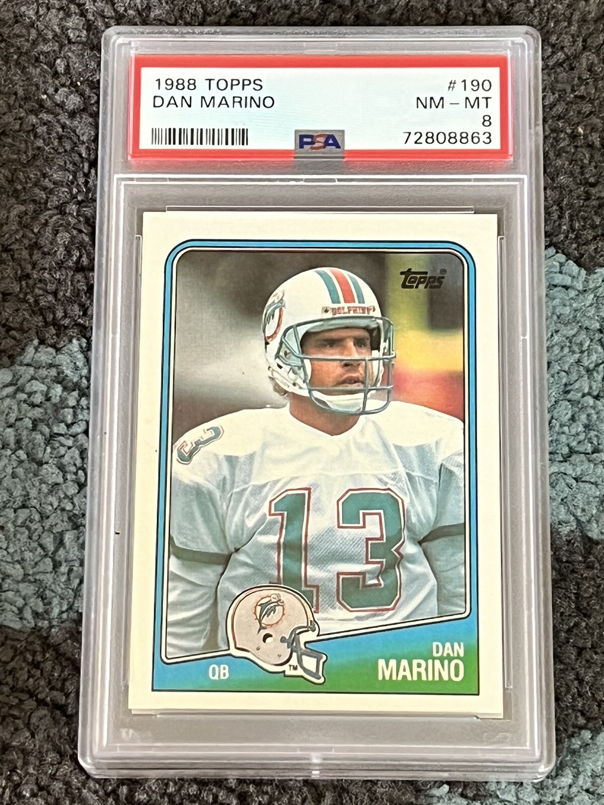 PSA 8 NR MINT FOOTBALL CARD 1988 TOPPS DAN MARINO HOF MIAMI DOLPHINS
