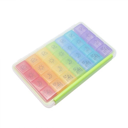 Moisture-Resistant Large 4 Weeks Month Pill Cases Organizer with Dust-Proof Box - Picture 4 of 9