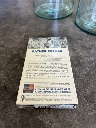 Father Goose (VHS, 1964, Cary Grant, Leslie Caron) Like New & Sealed. - Picture 2 of 4