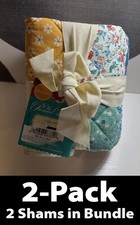 2-Pack The Pioneer Woman Floral Patch Quilt Pillow Shams, Multicolor Standard Sz