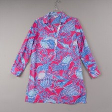 Talbots Seashell Print Cover Up Tunic Womens S