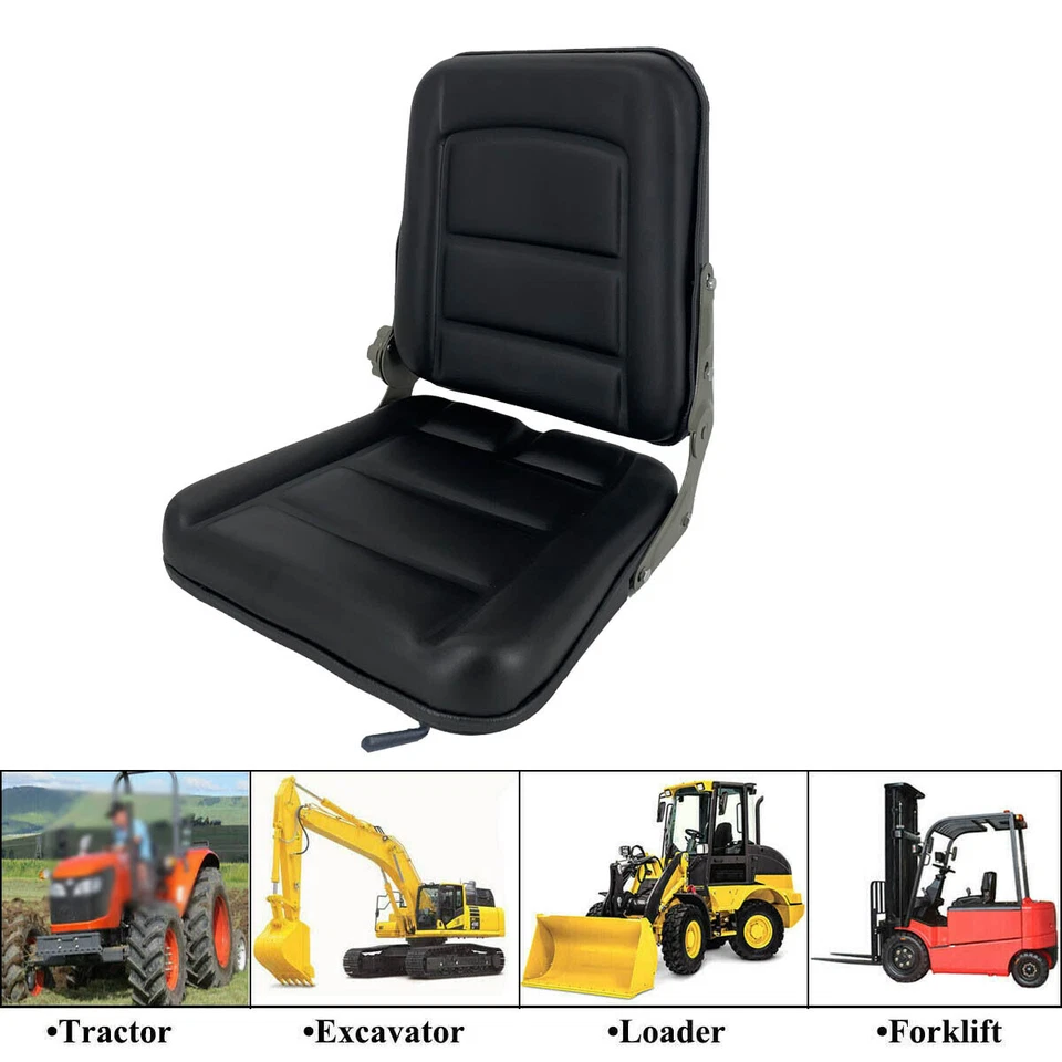 Asiento trasero alto universal negro para tractores cortacéspedes compactos Foto 4 de 4