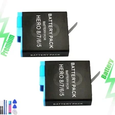 2x Rechargeable Battery for GoPro AABAT-001 HERO5 HERO6 HERO7 HERO8