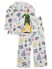 Girls Buddy the Elf White Christmas Holiday Sleep Pajamas Shirt Pants X-Small