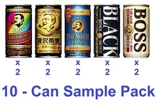 Suntory Boss Coffee SAMPLE PACK ( 185g x 10 Cans ) Popular Japan Drink