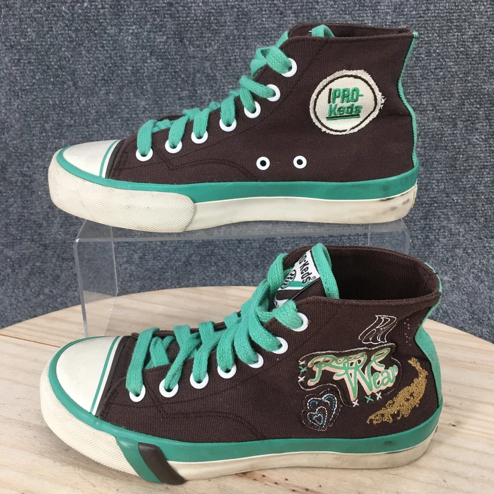 Zapatos PRO Keds Mujer 5.5 Roca Wear Royal Zapatillas Altas RW2190 Tela Verde Foto 2 de 4