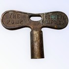 Antique Brass Gas Or Water Shut Off Valve Key Handle Buckeye Mfg Co (Columbus)