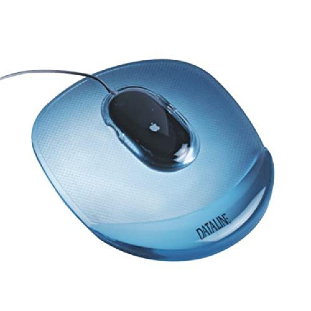 Leitz 67046 - Tappetino mouse, Gel-Rest Crystal, blu traslucido - NUOVO