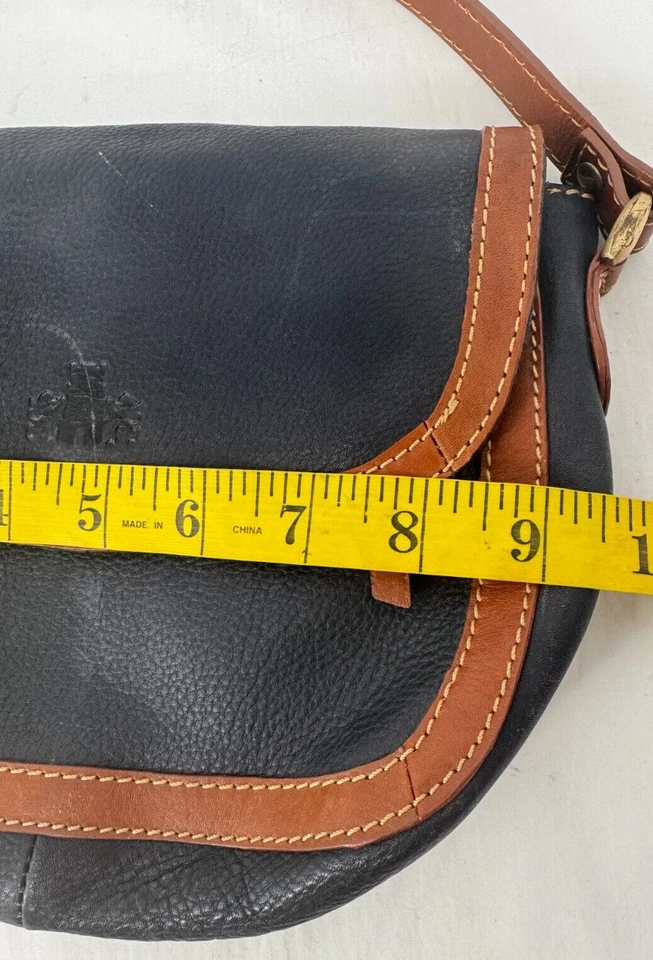 De Colección Rowallan Escocia Lujoso Negro Marrón Hecho a Mano Bolso Bandolera Cartera Foto 4 de 4