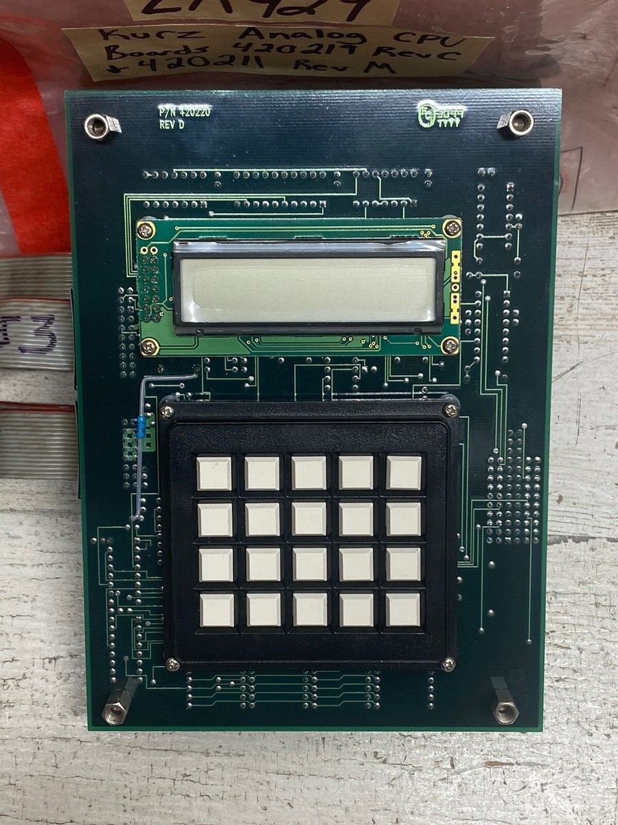 KURZ INSTRUMENTS ANALOG CPU BOARD 420219 REV C / 420211 REV M NEW