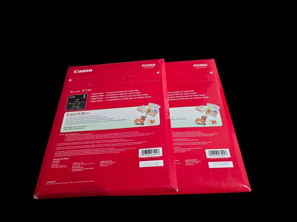 X2 Papel Fotográfico Brillante Canon Plus II 8.5" x 11" PP-201 40 Hojas Nuevo/Sellado Foto 4 de 4