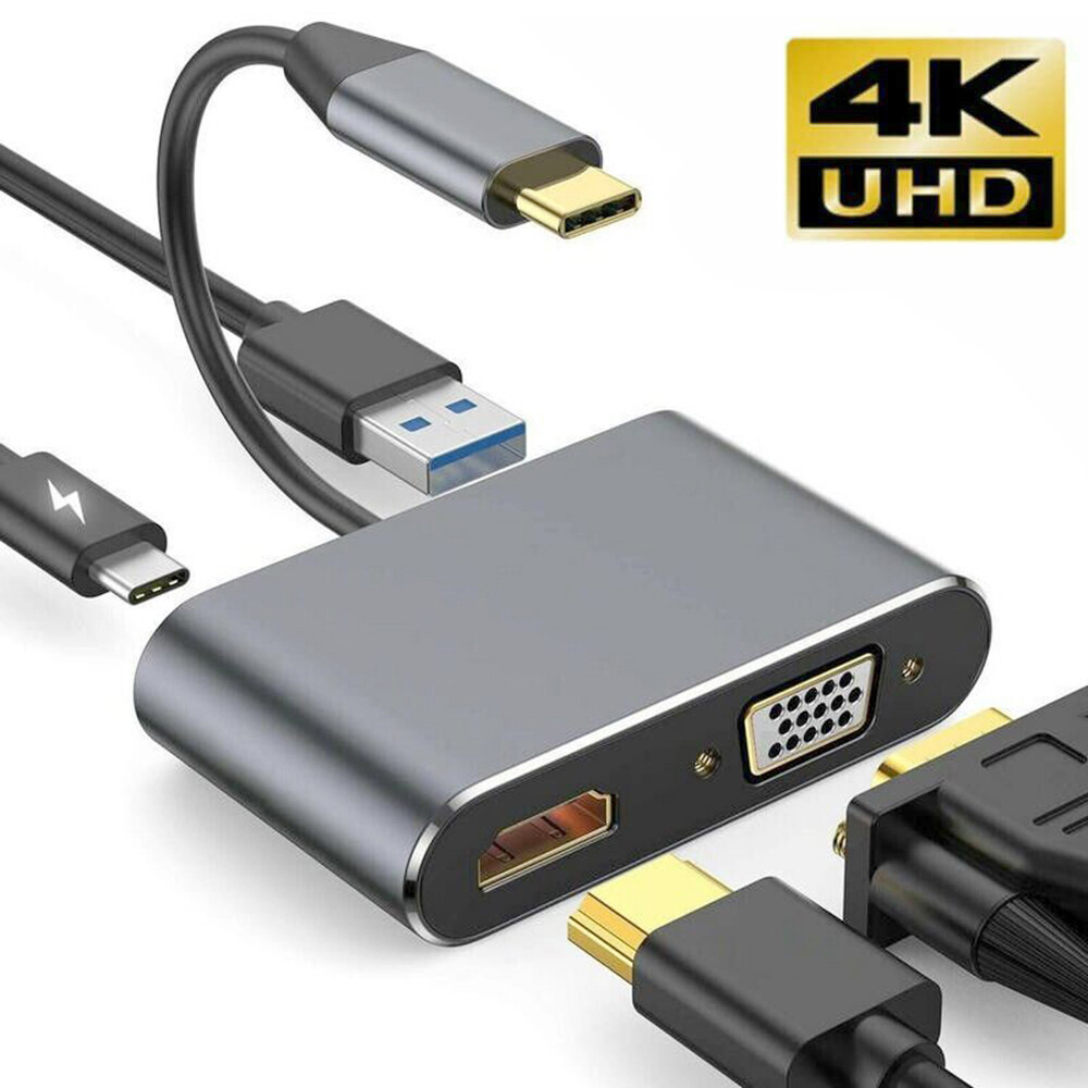 PCケーブル・コネクタ USB-C to VGA Multiport Adapter Amazon.com: INTPW USB C to VGA Adapter, USB-C to HDMI 4K