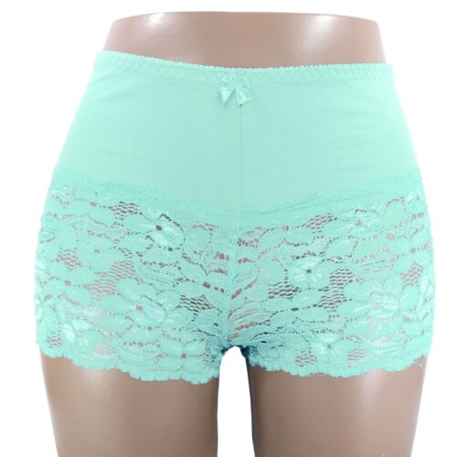 Pantaloni da donna French Knickers See Through in pizzo floreale vita alta slip sexy - Foto 3 di 21