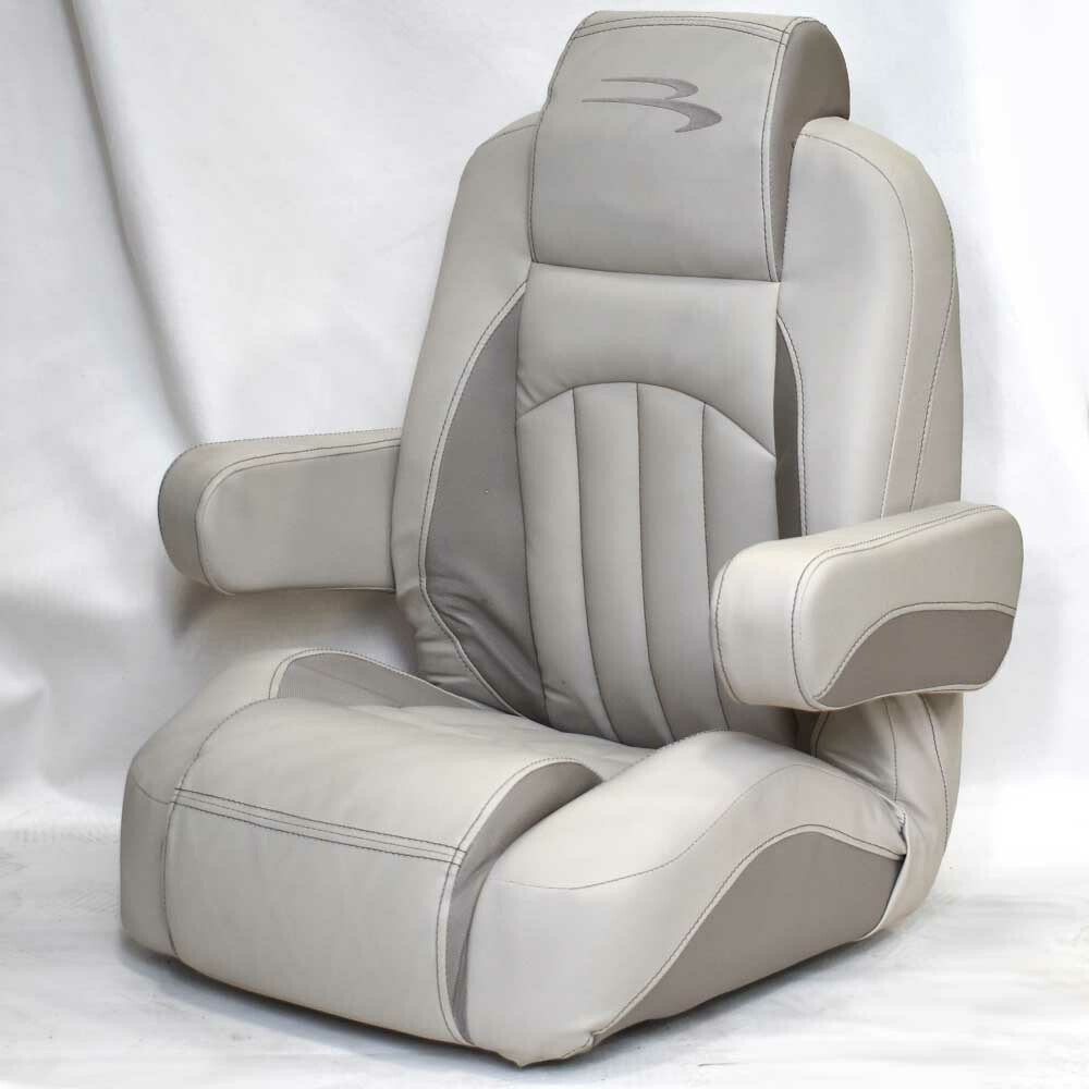 Bennington Boat Reclining Helm Seat 30 x 24 1/4 Gray Creased eBay
