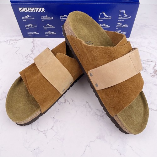 Birkenstock Kyoto Mink Suede Leather Unisex Wide Sandals EU 36-40 - Picture 3 of 8