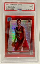 Evan Mobley 21-22 Donruss Optic Rated Rookie Red Pulsar RC SP PSA 9 Cavs POP 6