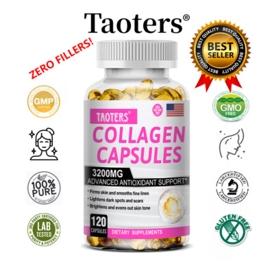 Taoters Age Reverse Collagen Powder Capsules Hair Skin Nails 