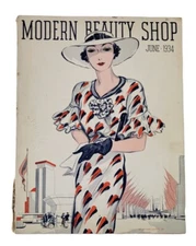 Vintage June 1934 Modern Beauty Shop Magazine Lady Hairstyles Beauty Trends Ads