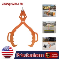 25 in Claw Hook Log Lifting Tongs Heavy Duty Grapple Timber Claw 1000kg/2200lbs
