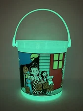 Vintage Big Boy Halloween Treat Bucket Glow in the Dark Elias Brothers NO LID