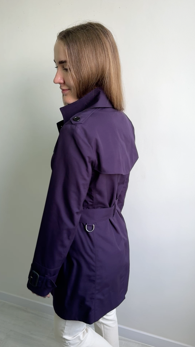 Women's BURBERRY London Cotton Trench Coat Belted RARE US6 S/M