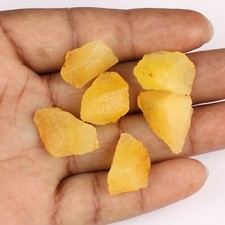 Natural Yellow Sapphire Crystal Rough Slab Loose Gemstones Lot 100.0 Ct./7-8 Pcs