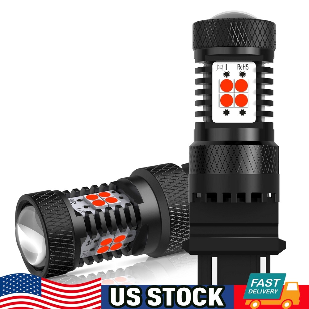 2 Super Bright 3157 LED Bulbs Red Brake Tail Lights Compatible with Ford F-150 F-250 F-350  