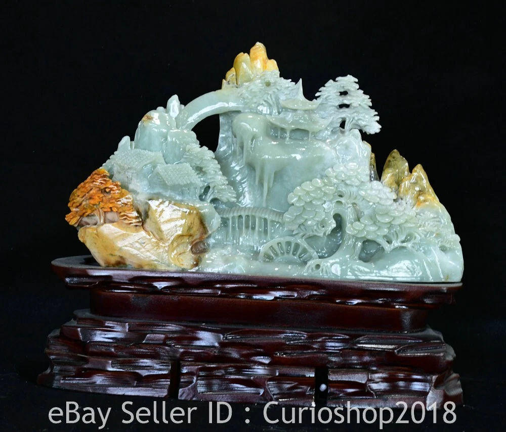 古董玉树在中国风雕像、雕像| eBay