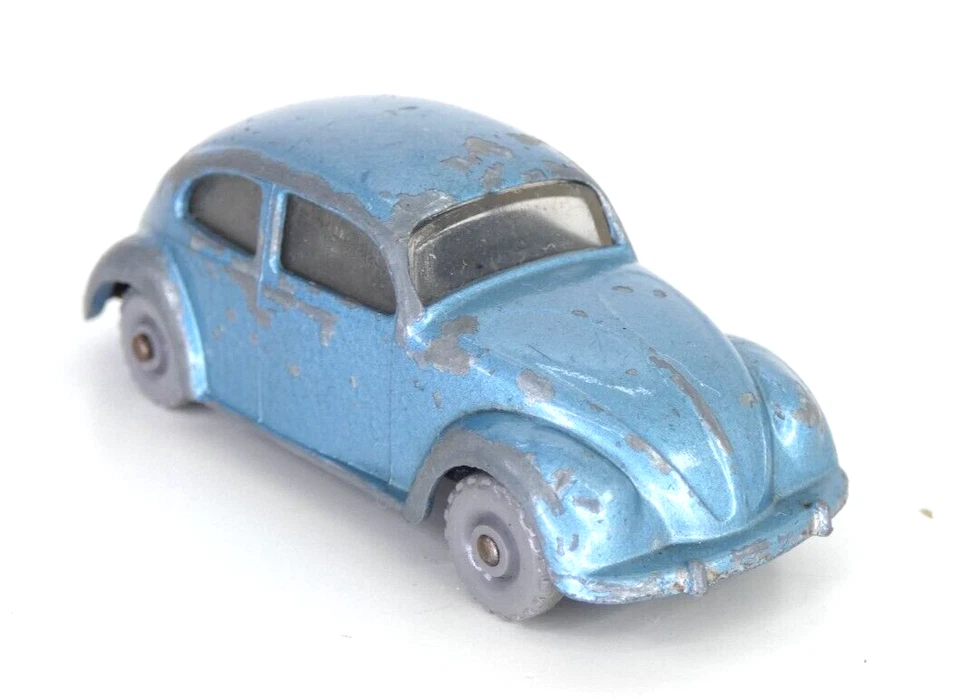 Matchbox Lesney Volkswagen Beetle Nº 25 Azul Metálico Vintage Coche Juguete Modelo Foto 3 de 4