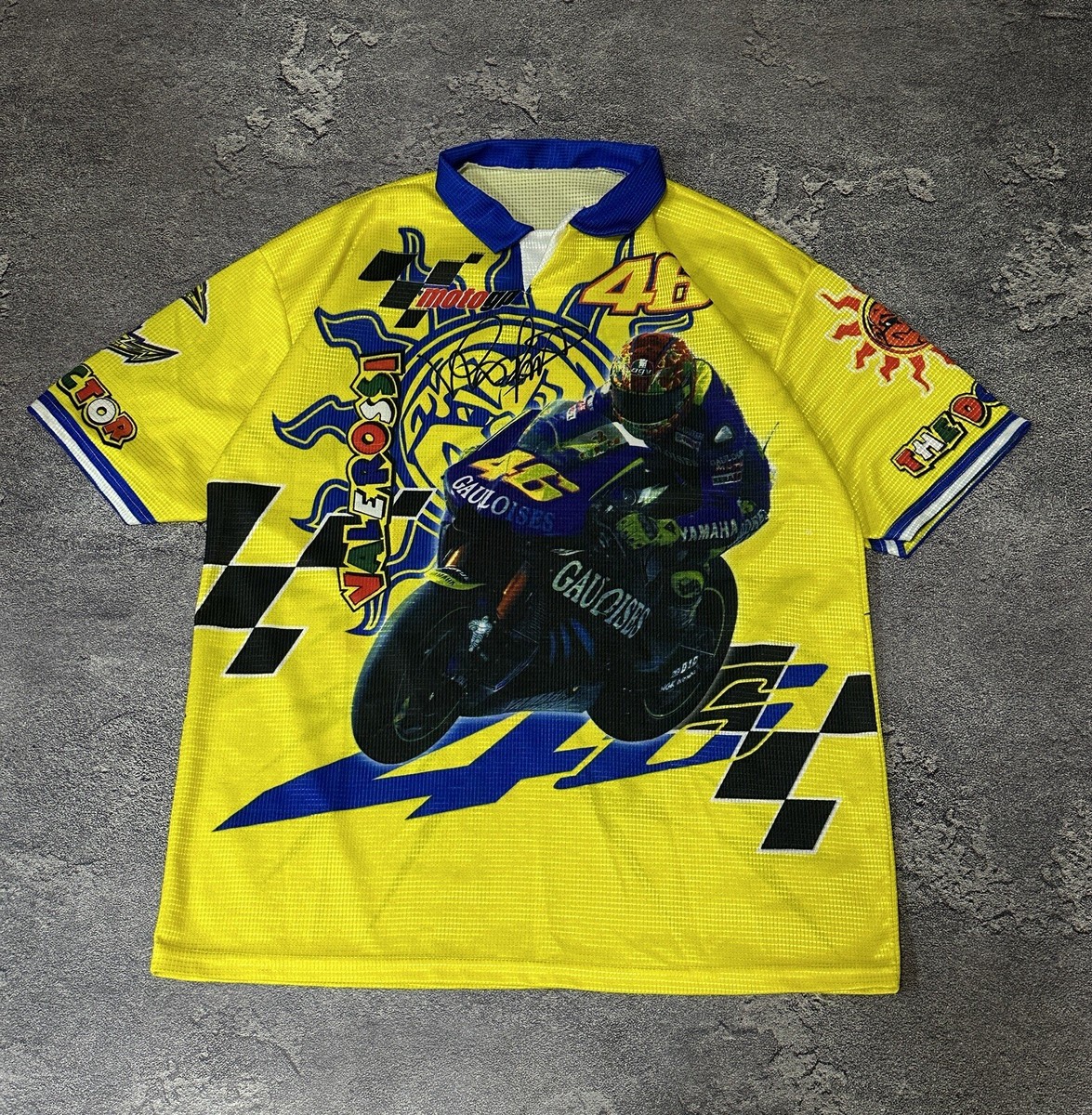 Vintage Valentino Rossi The Doctor Overprinted Racing Jersey Shirt