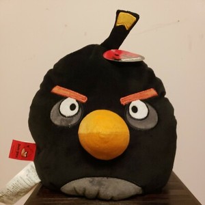 Angry Birds Plush Black Orange Yellow Bomb 13