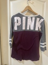 Victoria s Secret PINK 3/4 Sleeve Tee Dog M