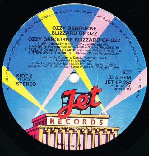 OZZY OSBOURNE Blizzard Of Ozz '80 UK w) RARE Poster HYPE STICKER RANDY RHODES - Picture 4 of 6