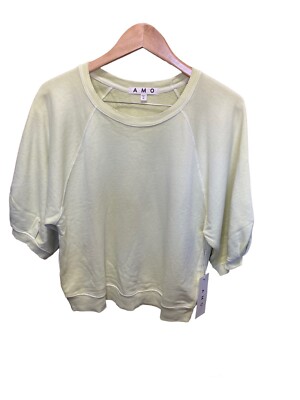 AMO Puff Sleeve Green Pullover