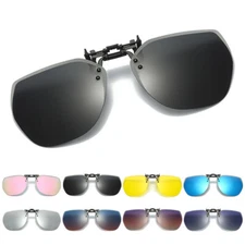 Polarized Clip-on Sunglasses Lightweight Rimless Flip Up Metal Clip Sunglasses