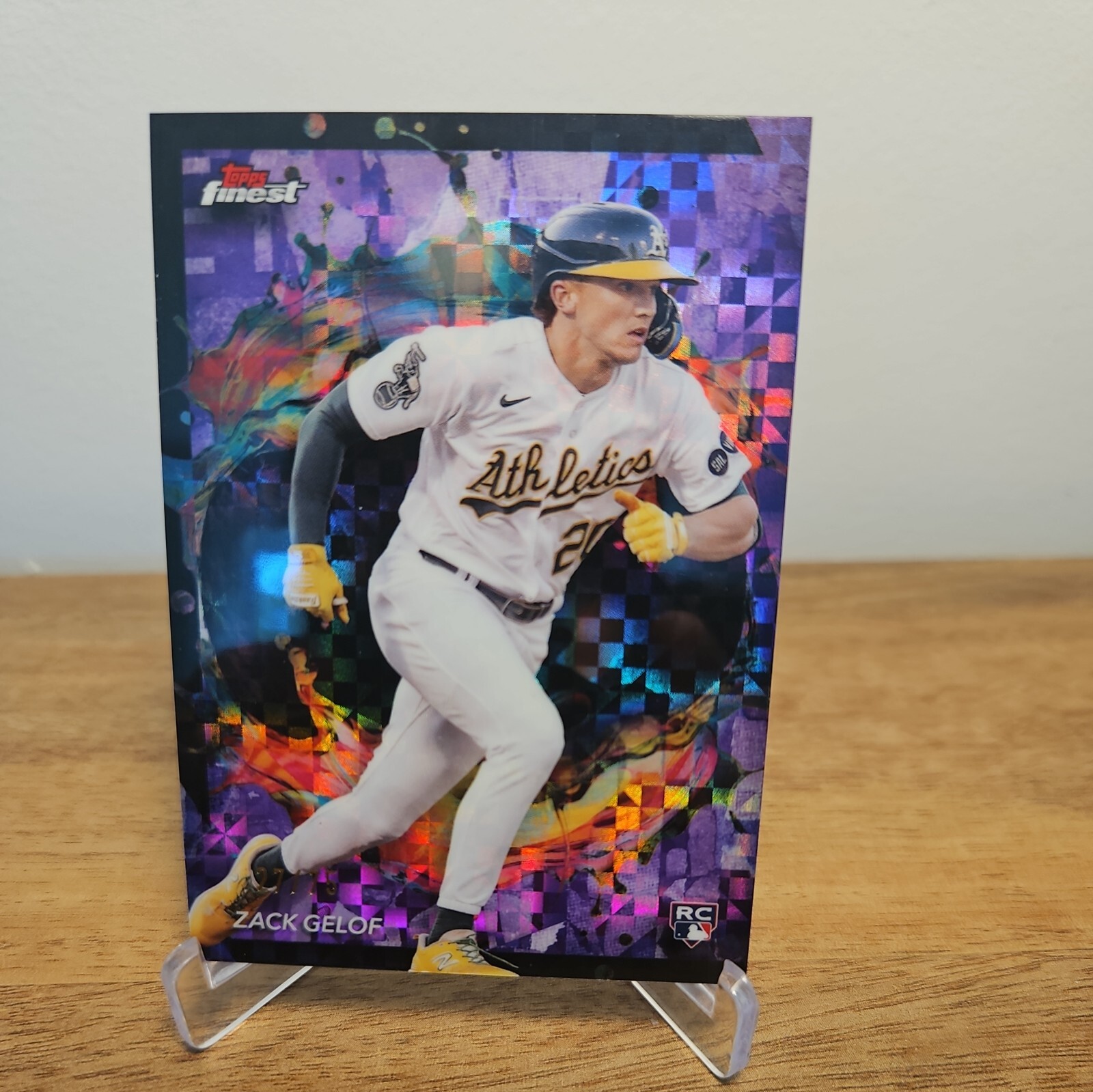 #284 ZACK GELOF RARE Checkerboard Refractor ROOKIE #27/75 - 2024 TOPPS FINEST