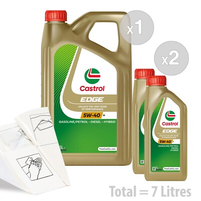 Castrol Edge 5W-40 M Car Engine Oil Service Kit / Pack 7 LITRES 7L