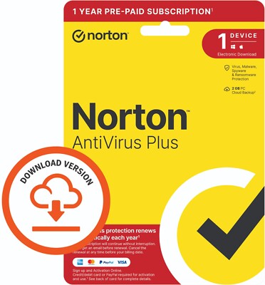 Norton Antivirus Plus 2026 1 Gerät 1 Jahr PC Mac Sicherheit E-Mail-Versand am selben Tag