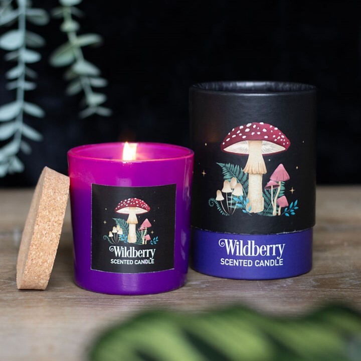 Enchanted Forest Mushroom Wildberry Candle. Nature Themed Candle Gift For Her