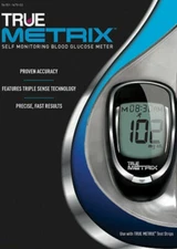True Metrix Blood Glucose Meter (Includes 50 True Metrix Test Strips)