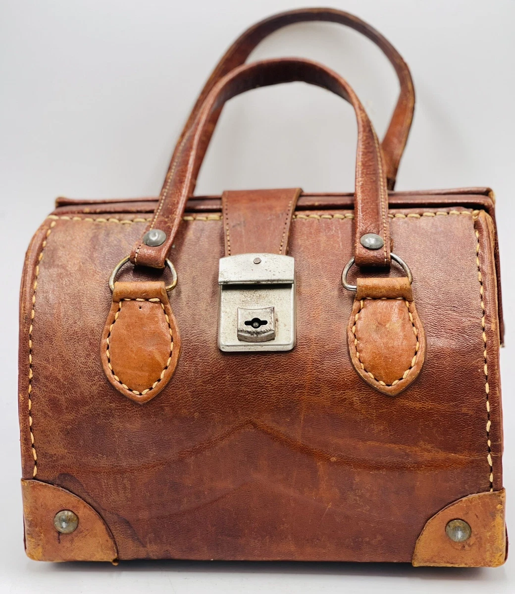 Brown leather satchel purse outlet